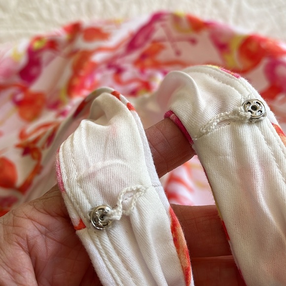 Pappagallo Cotton Flamingo Print Dress Sleeveless Womens 12  Pink Party Sundress - Picture 14 of 17